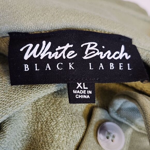 White Birch Black Label 90% cotton sage green hooded sweatshirt, size XL - Picture 6 of 9